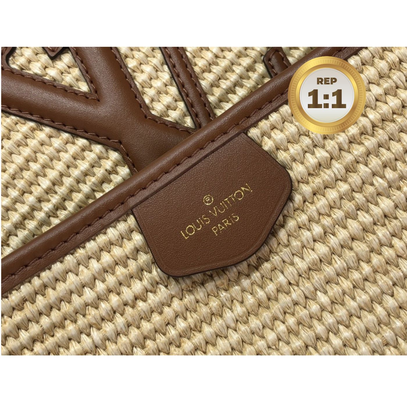 [REP 1:1] Louis Vuitton Saint Jacques Raffia Brown For Women 22.4in/57cm